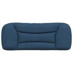 vidaXL Coussin de tête de lit bleu 100 cm tissu