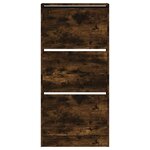 vidaXL Armoire à chaussures chêne fumé 60x21x125 5 cm bois ingénierie