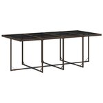 vidaXL Ensemble à manger de jardin avec coussins 13 Pièces marron rotin