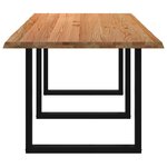 vidaXL Table à manger marron clair bois de chêne massif rectangulaire