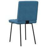 vidaXL Chaises à manger lot de 4 Bleu Velours