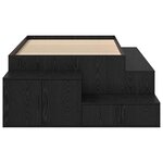 vidaXL Cadre de lit avec rangement Chêne noir 244 x 127 x 53.5 cm