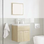 vidaXL Ensemble de meubles de salle de bain 2 Pièces chêne sonoma