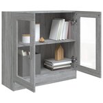 vidaXL Armoire à vitrine Sonoma gris 82 5x30 5x80 cm Bois d'ingénierie