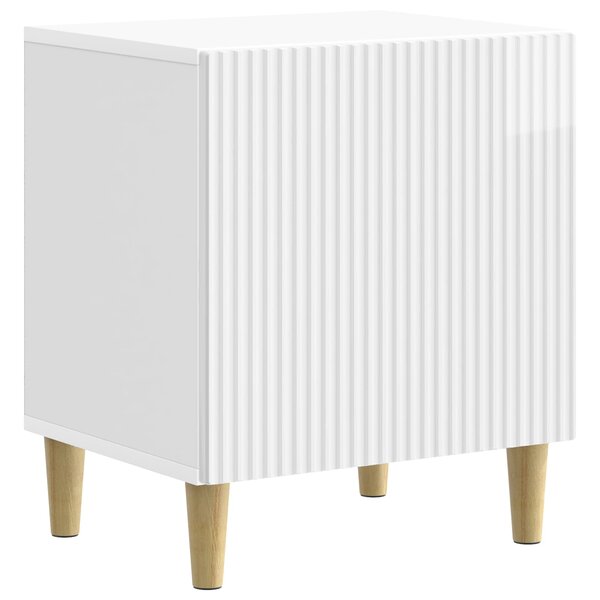 vidaXL Cabinet de chevet Blanc brillant 43 x 34 5 x 50 cm