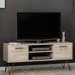 Homemania Meuble TV Almira 120x35x50 cm Bois et noir