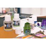 Marqueur Acrylique Setacolor Spécial Cuir Mat Satiné Extra Fine Jaune Fluo x 3 PÉBÉO