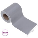 vidaXL Écrans d'intimité de jardin 4 Pièces PVC 35x0 19 m Gris clair mat