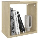 vidaXL Étagères cube murales 2 Pièces Chêne sonoma 26x15x26 cm