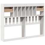 vidaXL Tête de lit avec rangement blanc 140 cm bois massif de pin