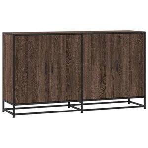 vidaXL Buffet chêne marron 134x35x76 cm bois d'ingénierie