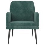vidaXL Fauteuil Vert foncé 62x79x79 cm Velours