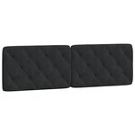 vidaXL Lit avec matelas noir 160x200 cm velours