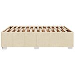 vidaXL Cadre de lit sans matelas crème 160x200 cm tissu
