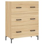 vidaXL Buffet haut Chêne sonoma 69 5x34x180 cm Bois d'ingénierie