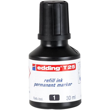 Recharge d'encre T25 pour Marqueur Permanent 30ml Noir EDDING