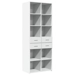 vidaXL Buffet haut blanc 70x42 5x185 cm bois d'ingénierie