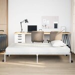 vidaXL Cadre de lit sans matelas pliable blanc 100x190 cm acier
