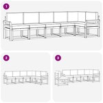 vidaXL Ensemble de canapés d'extérieur 6 Pièces Blanc et crème Polyester