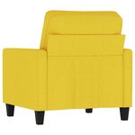 vidaXL Fauteuil Jaune clair 60 cm Tissu