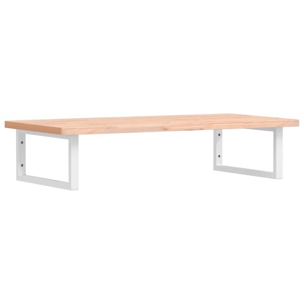 vidaXL Étagère de vasque murale acier et bois massif de hêtre