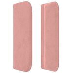 vidaXL Tête de lit avec oreilles Rose 93x16x78/88 cm Velours