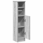 vidaXL Meuble de salle de bain avec porte-rouleau sonoma gris