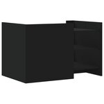 vidaXL Table basse noir 80x50x50 cm bois d'ingénierie