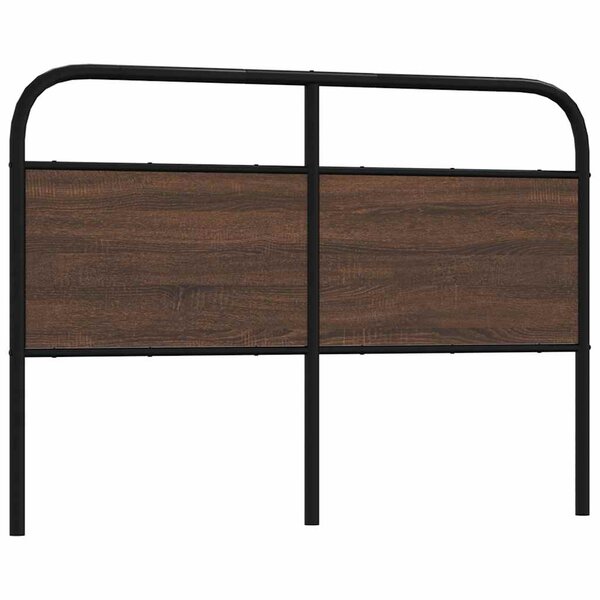 vidaXL Tête de lit chêne marron 135 cm acier et bois d'ingénierie