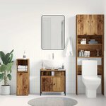 vidaXL Armoire lavabo de salle de bain vieux bois 60x30x60 cm