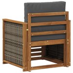 vidaXL Sofa de milieu extérieur Naturel