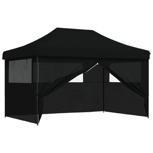 vidaXL Tente de fête 292 x 440 x 315 cm Noir Tissu Oxford