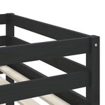 vidaXL Lit mezzanine enfants et rideaux bleu 90x190cm bois pin massif