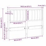 vidaXL Tête de lit capitonnée Marron 120 cm Pin massif