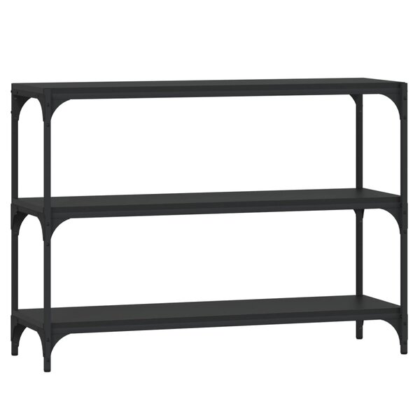 vidaXL Bibliothèque Noir 100x33x70 5 cm Bois d'ingénierie et acier