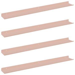 vidaXL Étagère flottante 4 Pièces Rose 80 x 9 x 2 5 cm Acier