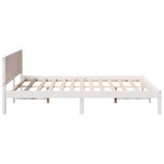 vidaXL Cadre de lit blanc Blanc Bois de pin massif 140 x 200 cm