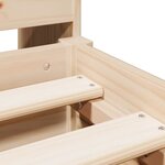 vidaXL Lit bibliothèque sans matelas 150x200 cm bois massif de pin