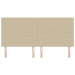 vidaXL Tête de lit LED avec tête de lit Vert gris 200 cm Polyester