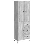 vidaXL Ensemble de Meubles 2 Pièces Sonoma gris Bois d'ingénierie