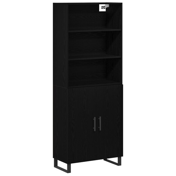 Haut de vidaXL Chêne Noir 69.5x34x180 cm Bois d'ingénierie