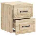 vidaXL Cabinet de chevet mural Chêne Sonoma 34 5 x 33 x 40 cm