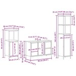 vidaXL Ensemble de mobilier de salle de bain 3 Pièces Chêne fumé et noir
