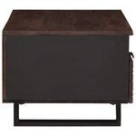 vidaXL Table basse with Drawer Marron et Noir 80 x 54 x 40 cm