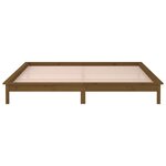 vidaXL Cadre de lit à LED sans matelas 140x190 cm bois massif