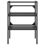 vidaXL Cadre de lavabo de salle de bain Noir 59x38x83 cm Fer