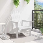 vidaXL Chaise Adirondack Blanc 82 x 74 x 92 cm HDPE