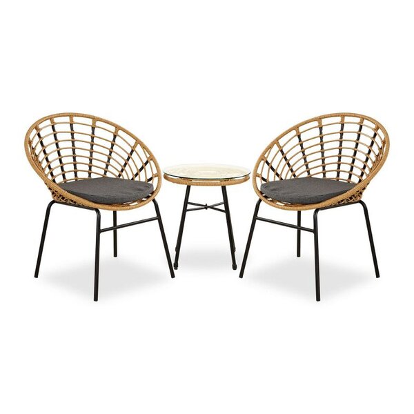 Ensemble salon de jardin Table et 2 chaises bistro