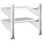 vidaXL Étagère murale à 2 niveaux 50x40x60 cm argenté acier inoxydable
