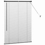 vidaXL Store de Fenêtre avec des rideaux Noir Aluminium